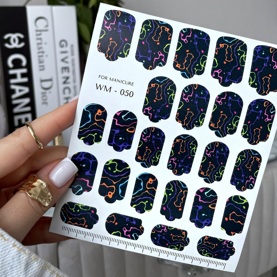 MANICURE WRAPS NAIL POLISH ADHESIVE SLIDING N°050