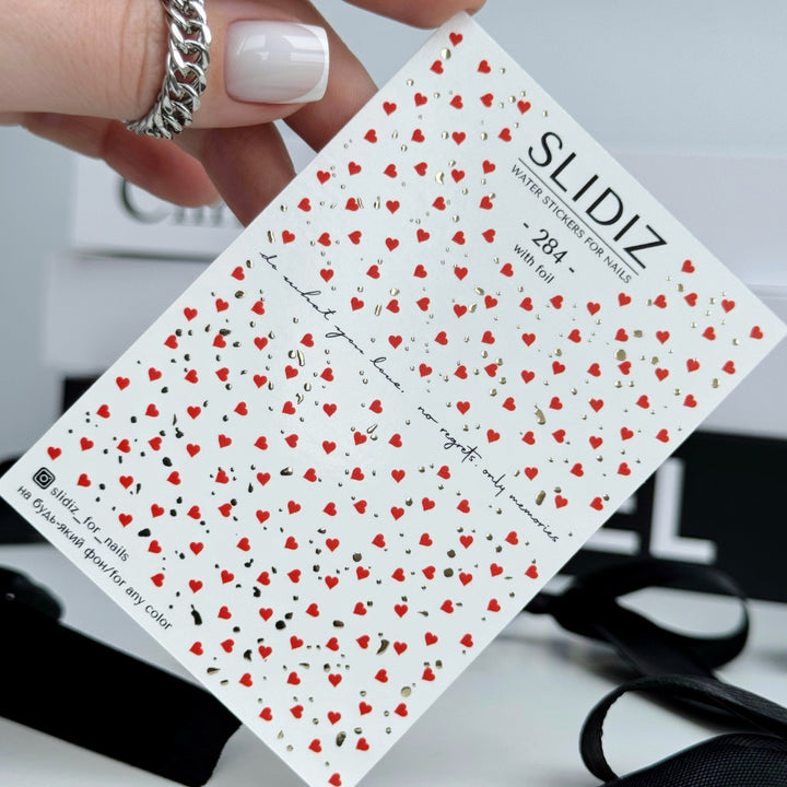 SLIDIZ WATER DECAL CON FOIL ORO N°284