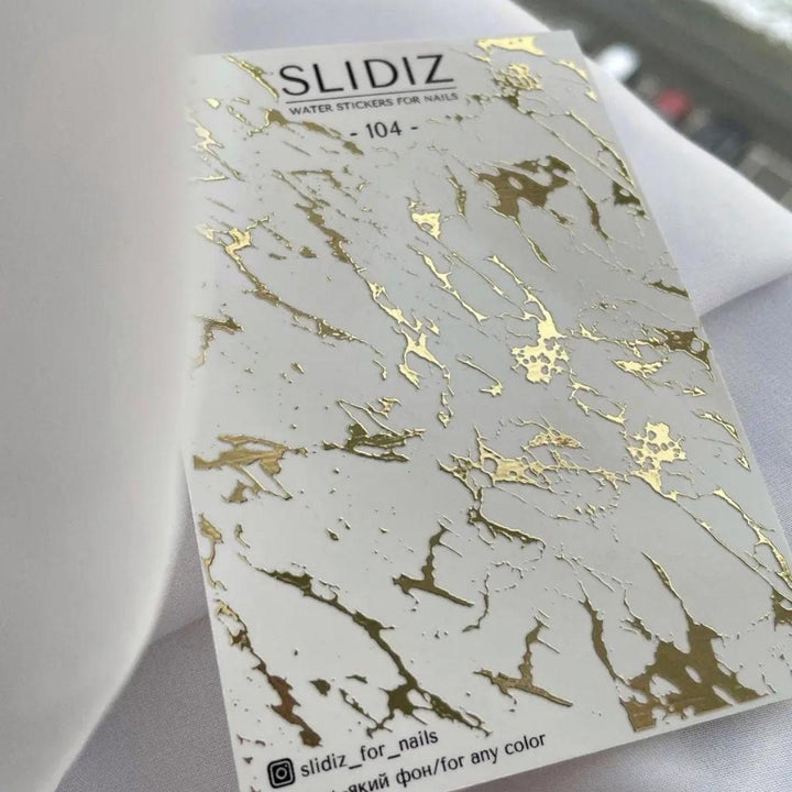 SLIDIZ WATER DECAL CON FOIL ORO N°104