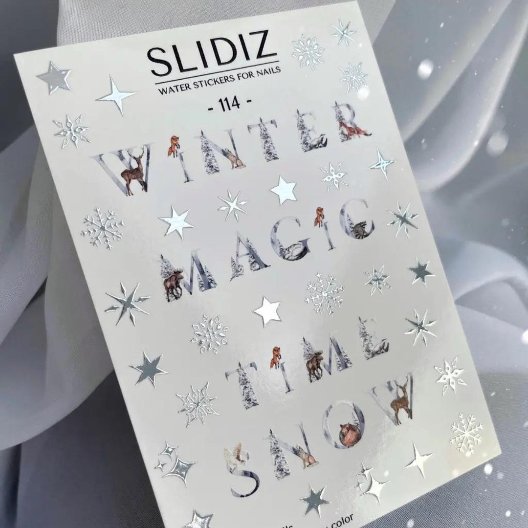 SLIDIZ WATER DECAL WITH SILVER FOIL N°114