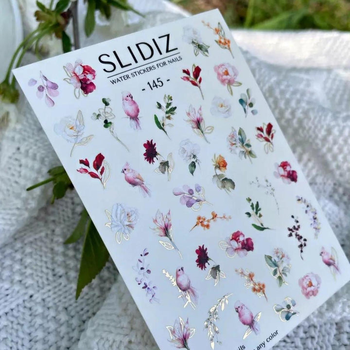 SLIDIZ WATER DECAL CON FOIL ORO N°145