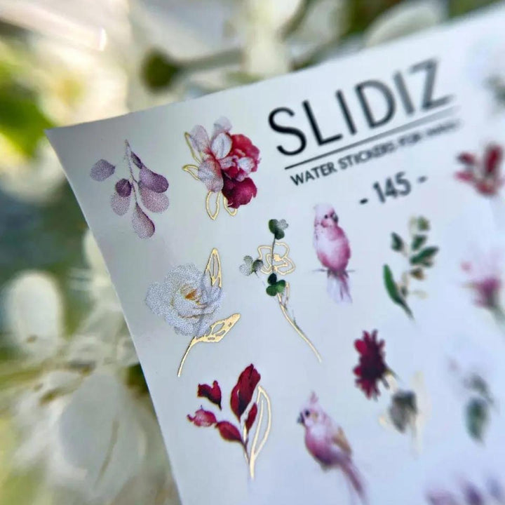 SLIDIZ WATER DECAL CON FOIL ORO N°145