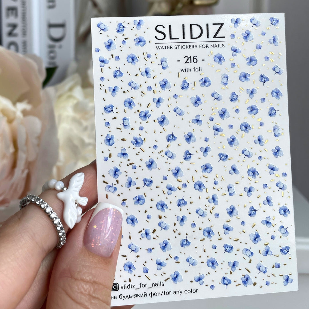 SLIDIZ WATER DECAL WITH GOLD FOIL N°216