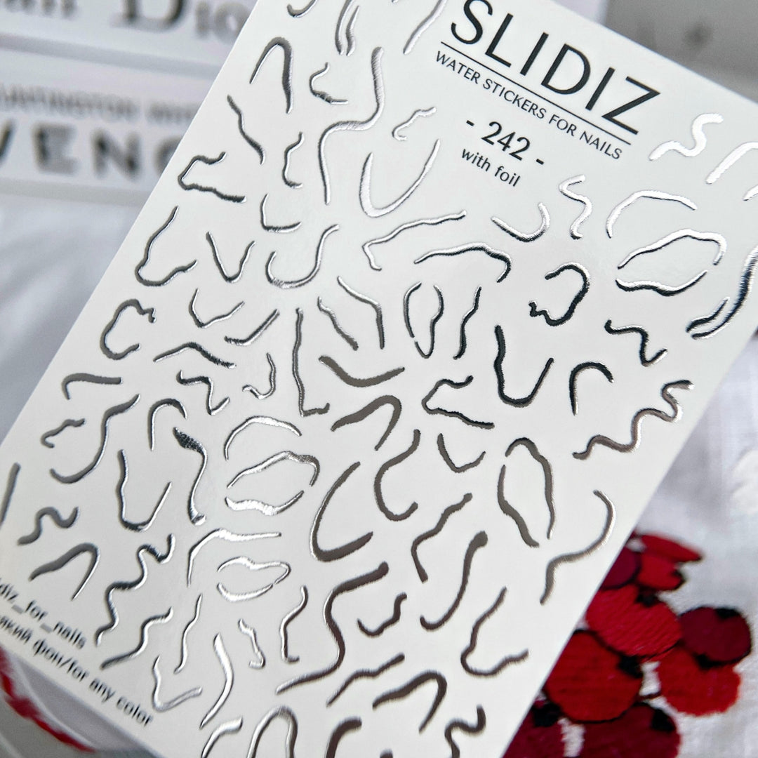 SLIDIZ WATER DECAL WITH SILVER FOIL N°242