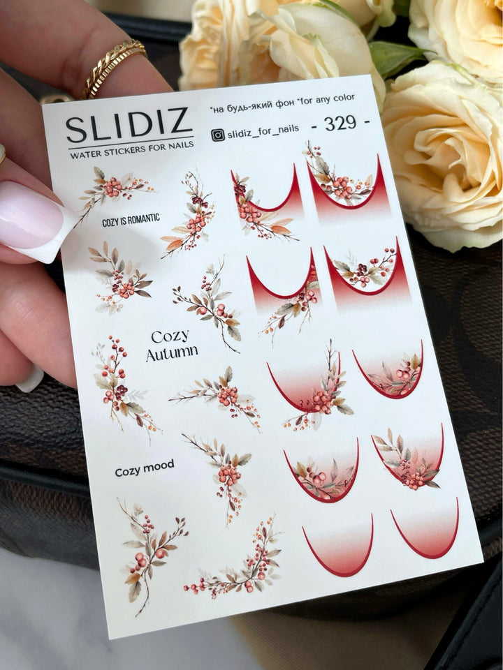 SLIDIZ WATER DECAL N°329 CON FOIL ORO