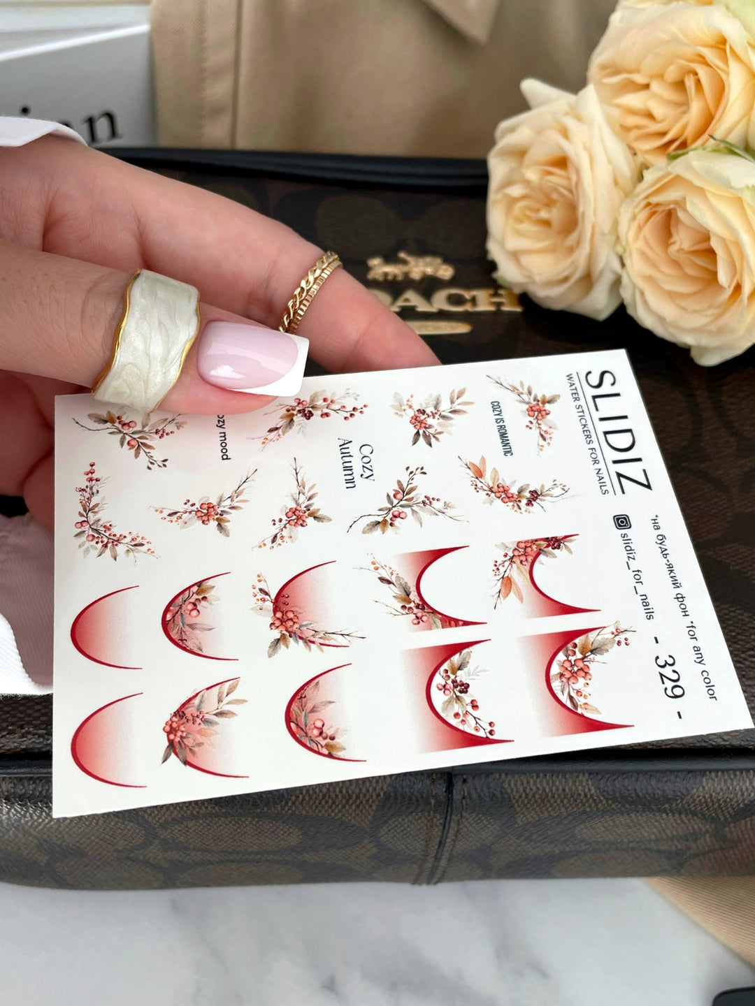 SLIDIZ WATER DECAL N°329 CON FOIL ORO