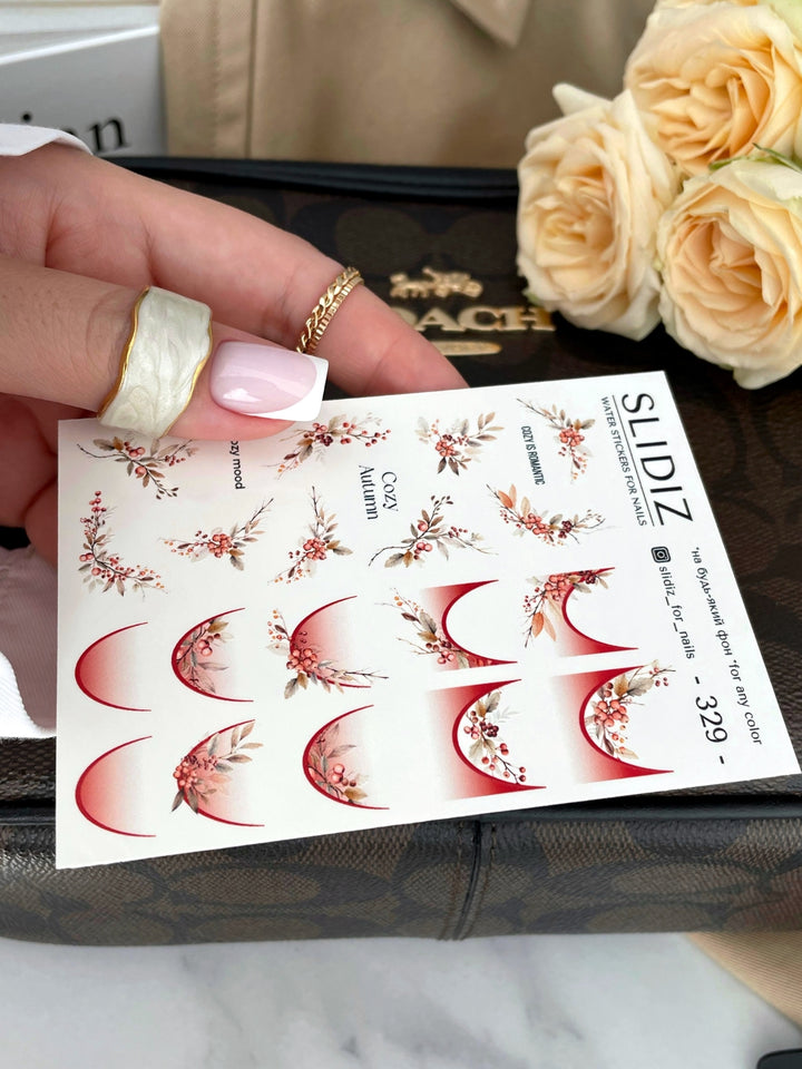 SLIDIZ WATER DECAL N°329 CON FOIL ORO