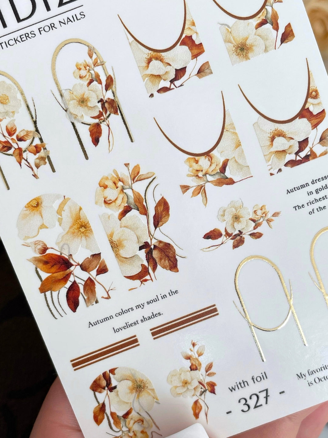 SLIDIZ WATER DECAL N°327 CON FOIL ORO