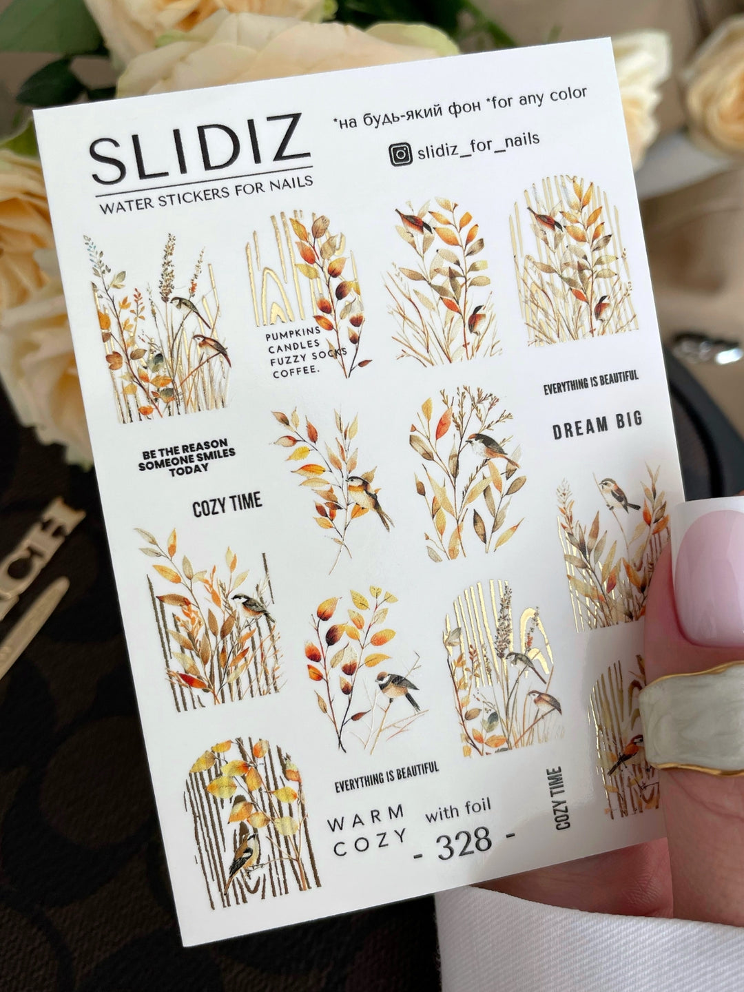 SLIDIZ WATER DECAL N°328 CON FOIL ORO