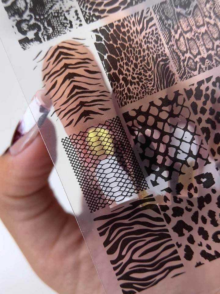 PIASTRA STAMPING N°1 ANIMALIER