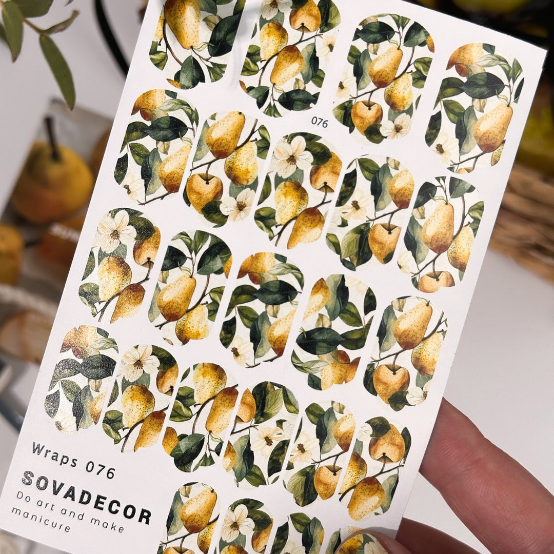 WRAPS ADHESIVE ENAMEL SOVA DECOR PEARS