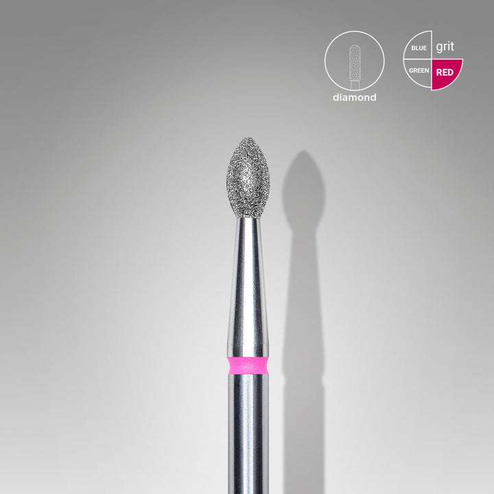 PUNTA DIAMANTE GEMMA APPUNTITA ROSSA DIAMETRO 2,5MM STALEKS FA60R025/4.5