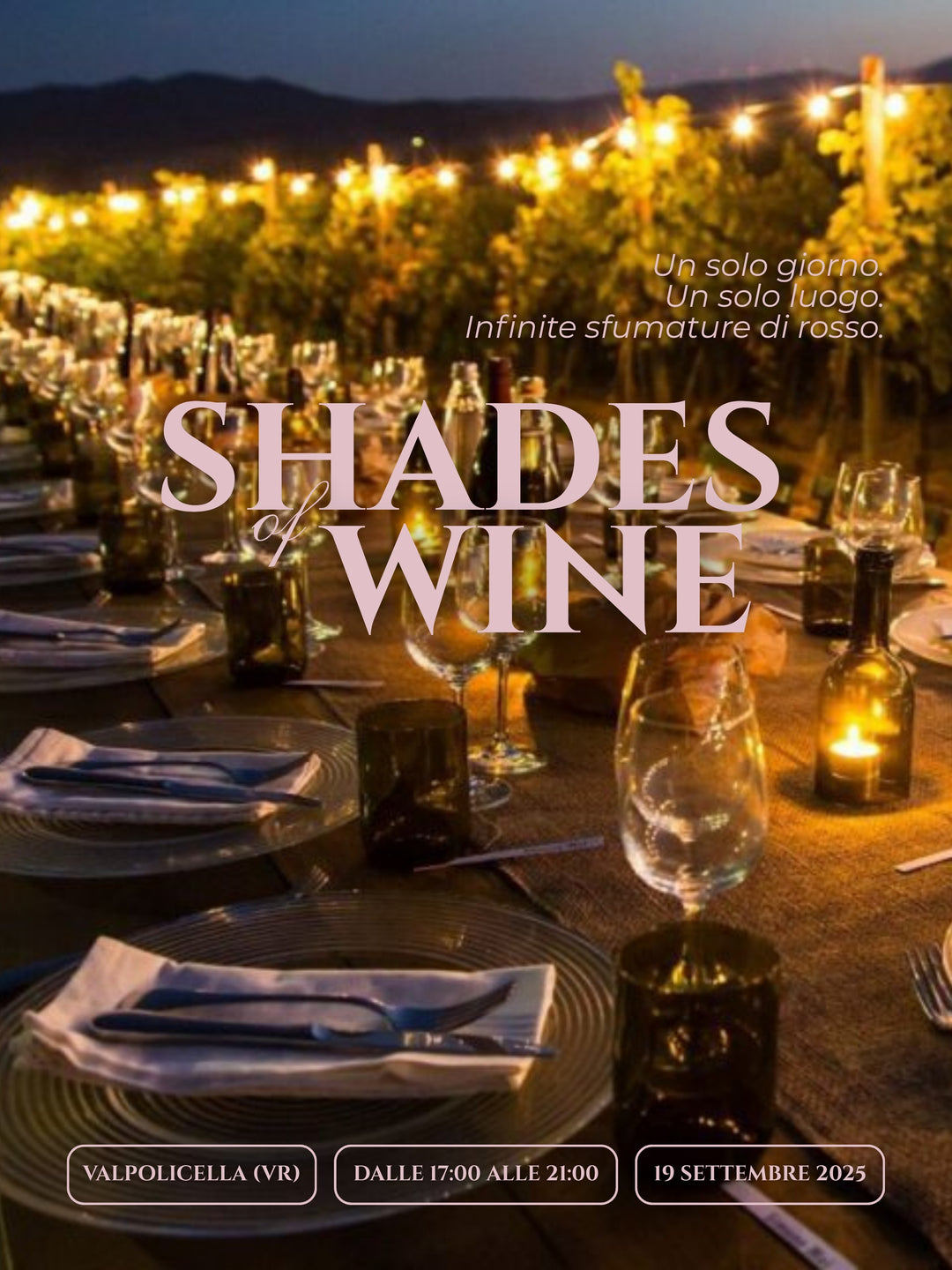 SHADES OF WINE - 19 SETTEMBRE 2025 - EVENTO
