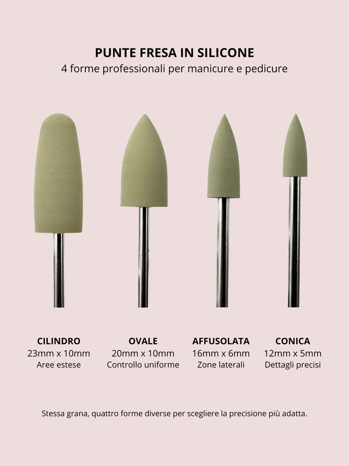 Punta in silicone per unghie – Lucidatura Gialla Affusolata 16 × 6 mm