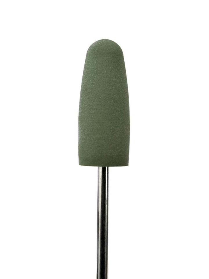 Punta in silicone per unghie – Levigatura Delicata Verde Oliva Cilindro Arrotondato 23 × 10 mm