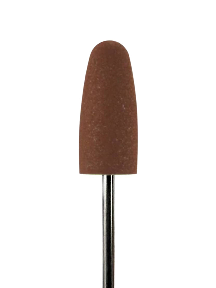 Punta in silicone per unghie – Rifinitura Marrone Cilindro Arrotondato 23 × 10 mm