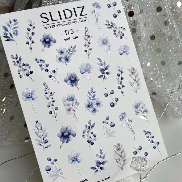 SLIDIZ WATER DECAL CON FOIL ARGENTO N°175