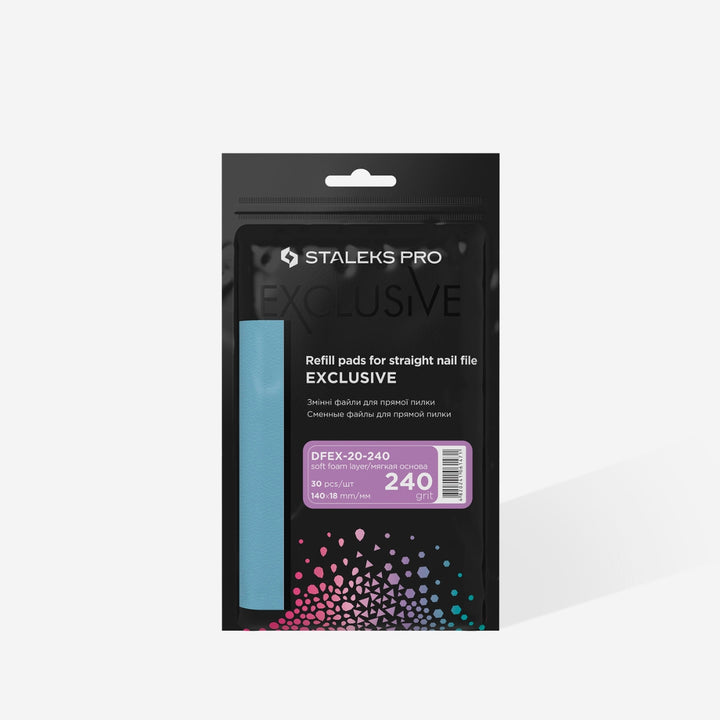 30 PEZZI LIMA ADESIVA DRITTA 240 SOFT STALEKS EXCLUSIVE DFEX-20-240