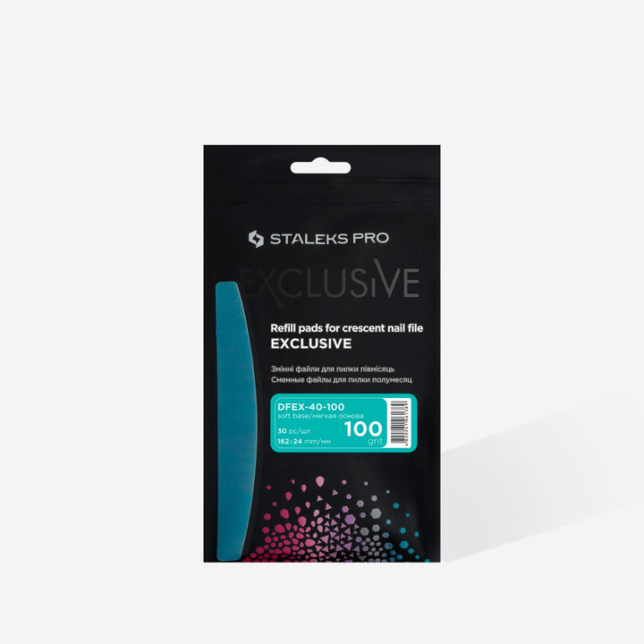 30 PEZZI LIMA ADESIVA MEZZALUNA 100 SOFT STALEKS EXCLUSIVE DFEX-40-100
