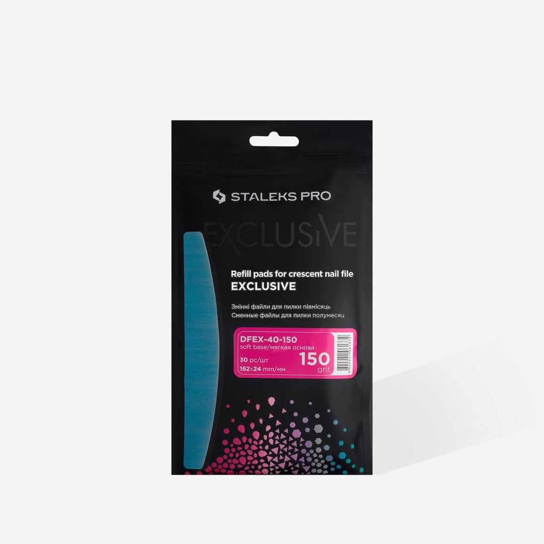 30 PEZZI LIMA ADESIVA MEZZALUNA 150 SOFT STALEKS EXCLUSIVE DFE-40-150