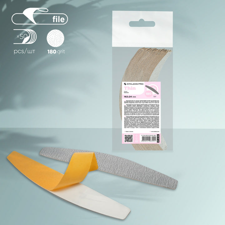 50 PEZZI LIMA ADESIVA MEZZALUNA 180 STALEKS SMART DF-42-180