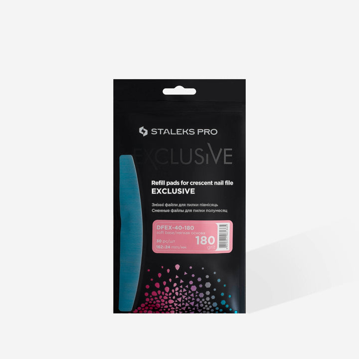 30 PEZZI LIMA ADESIVA MEZZALUNA 180 SOFT STALEKS EXCLUSIVE DFEX-40-180